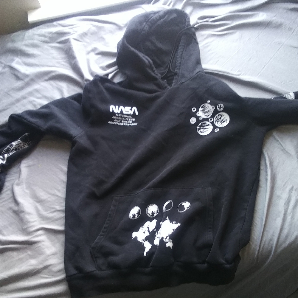 NASA Black Hoodie for Men